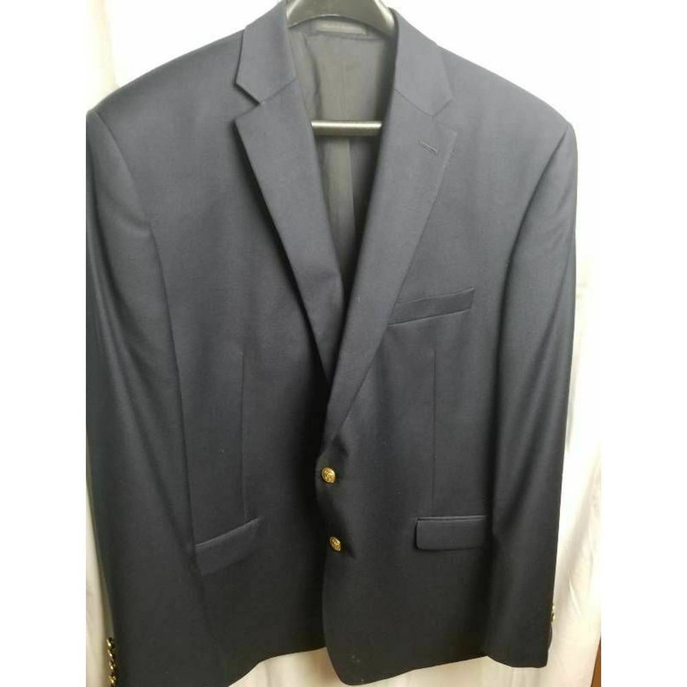 LRL Ralph Lauren Mens Black Notch Lapel Wool